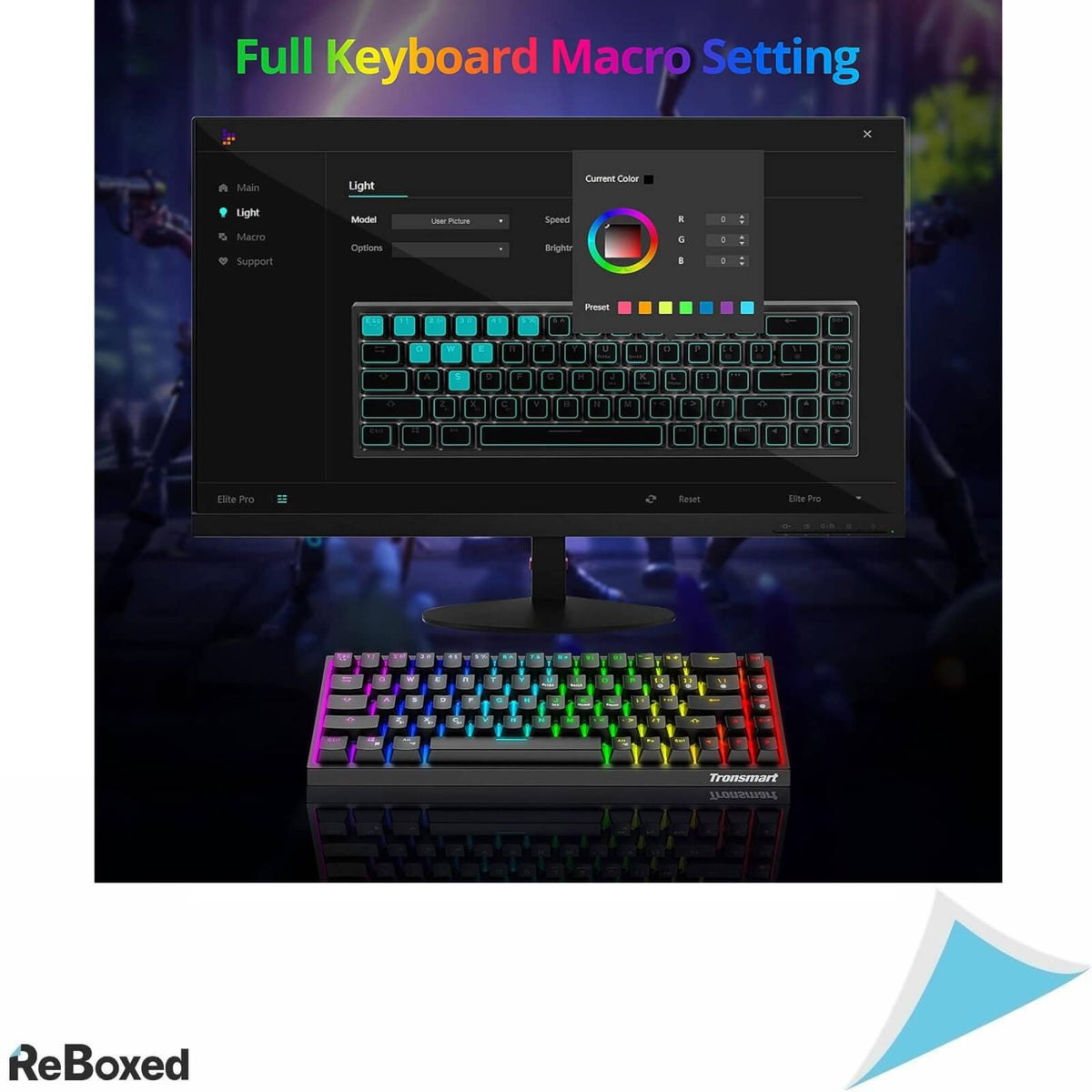 Tronsmart Elite Pro RGB Tastatura Mecanica 68 Taste Wireless Bluetooth