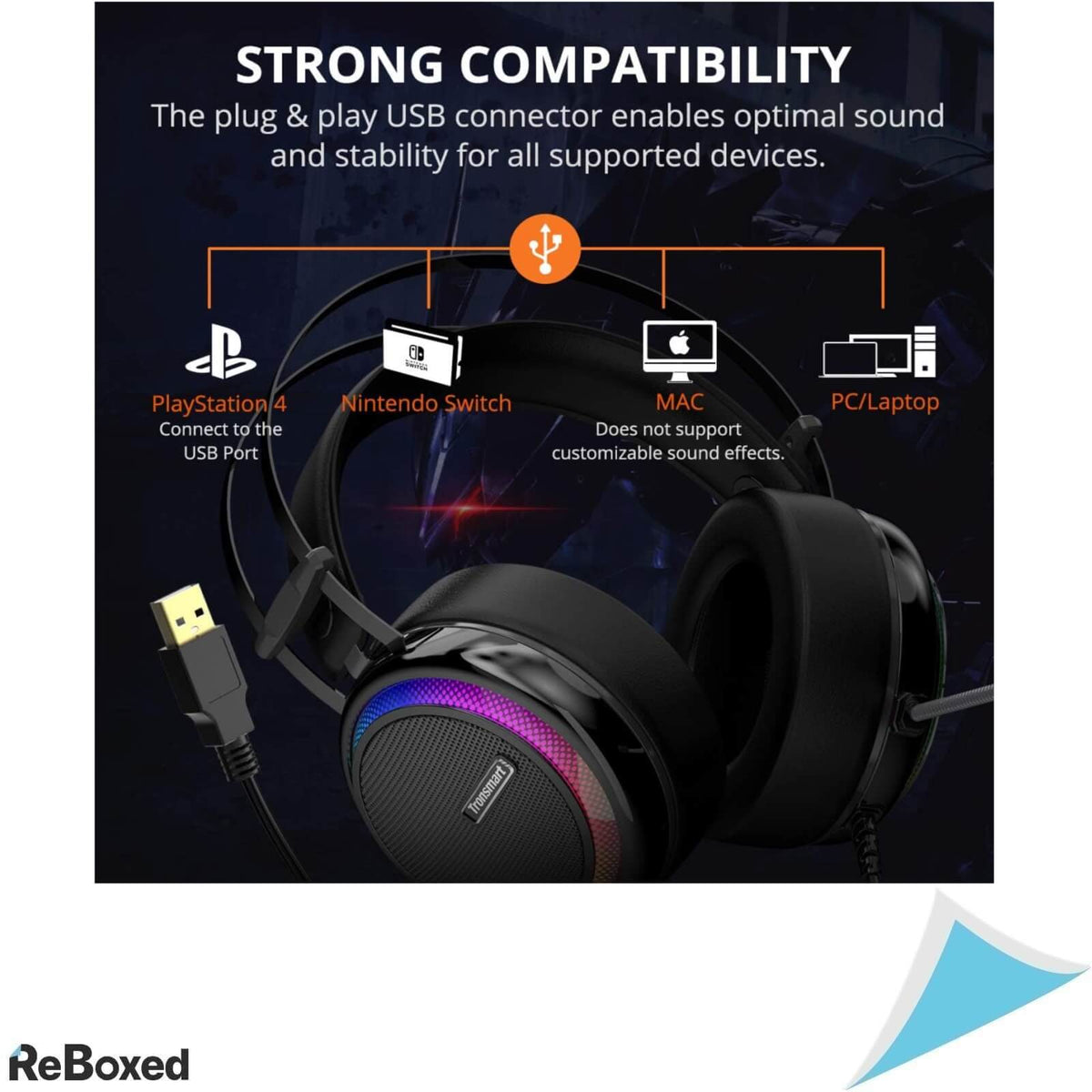 Tronsmart Glary Casti Audio Gaming USB Sunet Stereo Surround 7.1