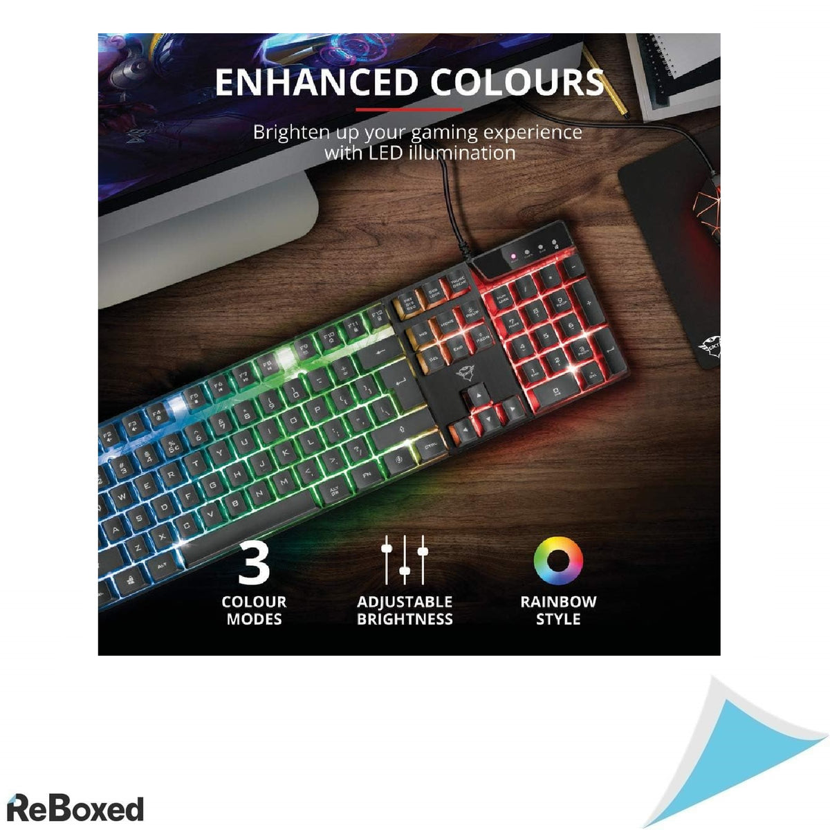 Trust Gaming GXT 835 Azor Tastatura Gaming QWERTY IT, USB, Anti-Ghosting, Iluminare LED RGB, Negru