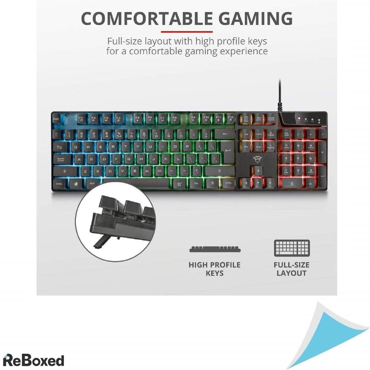 Trust Gaming GXT 835 Azor Tastatura Gaming QWERTY IT, USB, Anti-Ghosting, Iluminare LED RGB, Negru