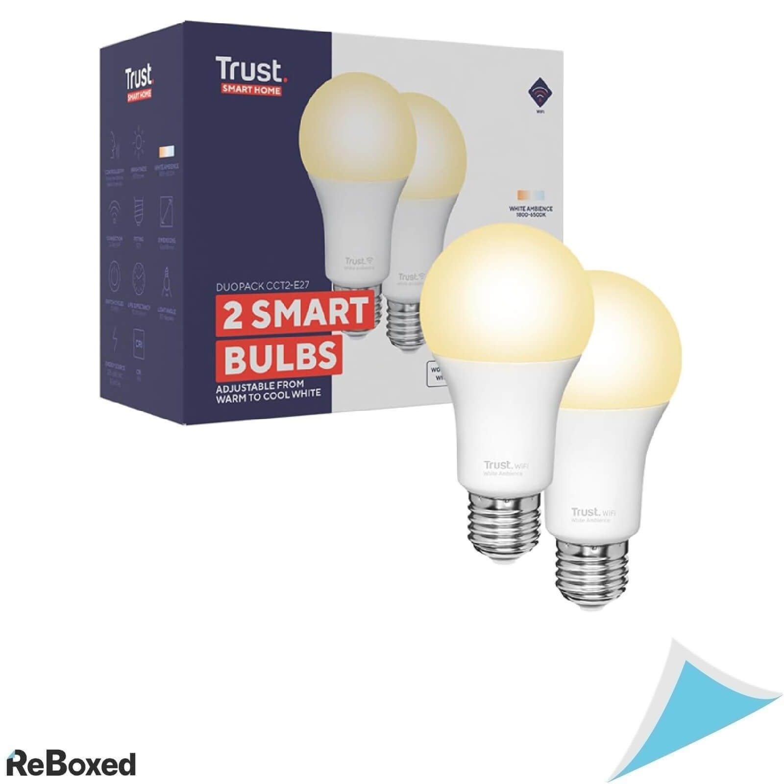 Trust Smart WiFi Set 2 Becuri Inteligente E27