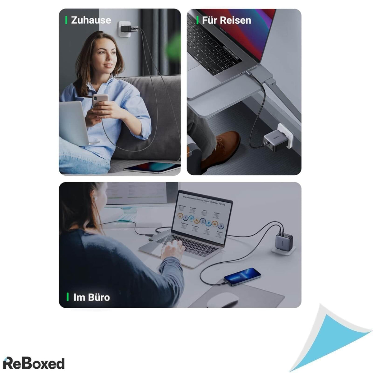 UGREEN GaN 100W Incarcator 3 Porturi USB-C PD3.0 QC4.0 PPS