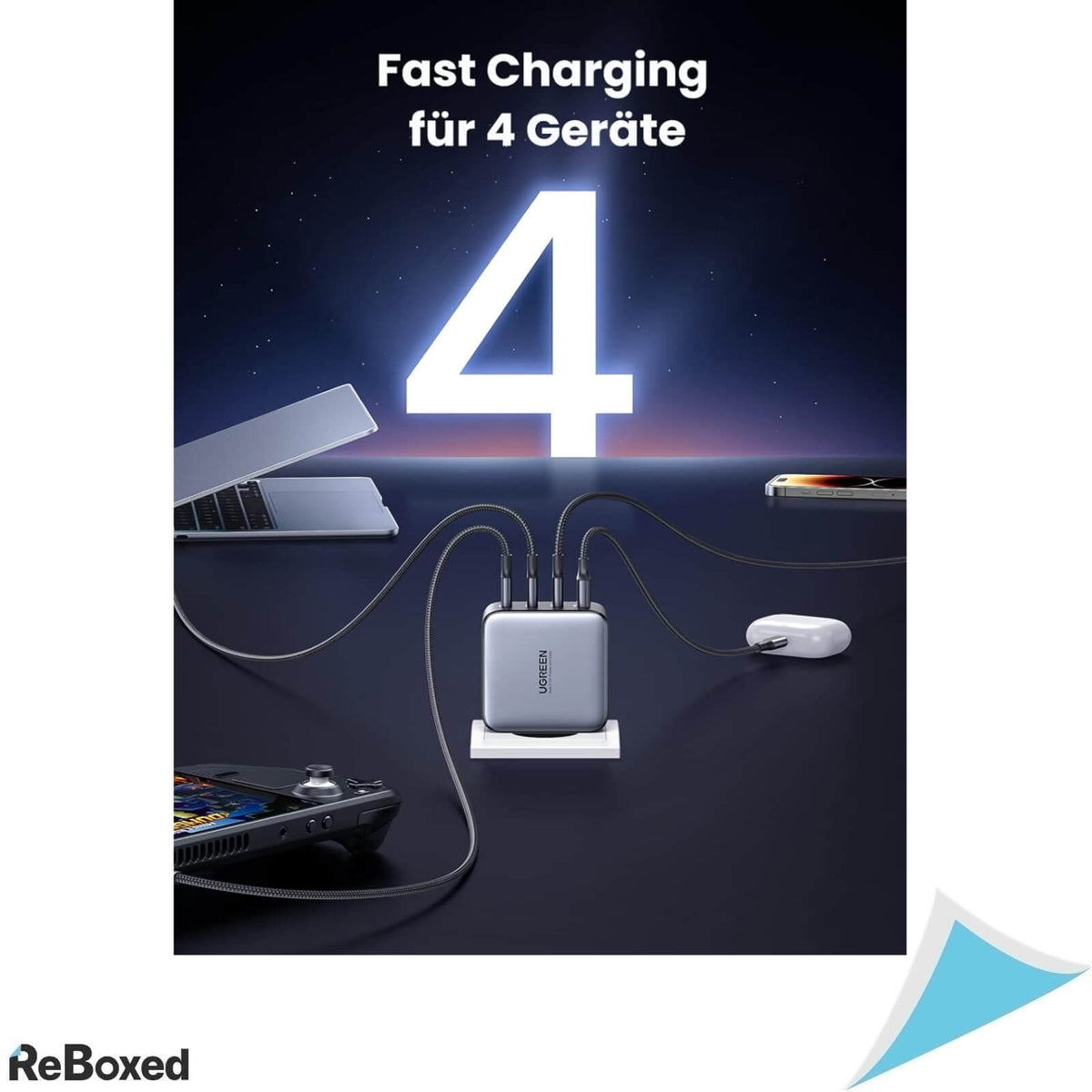 UGREEN GaN 100W Incarcator 3 Porturi USB-C PD3.0 QC4.0 PPS