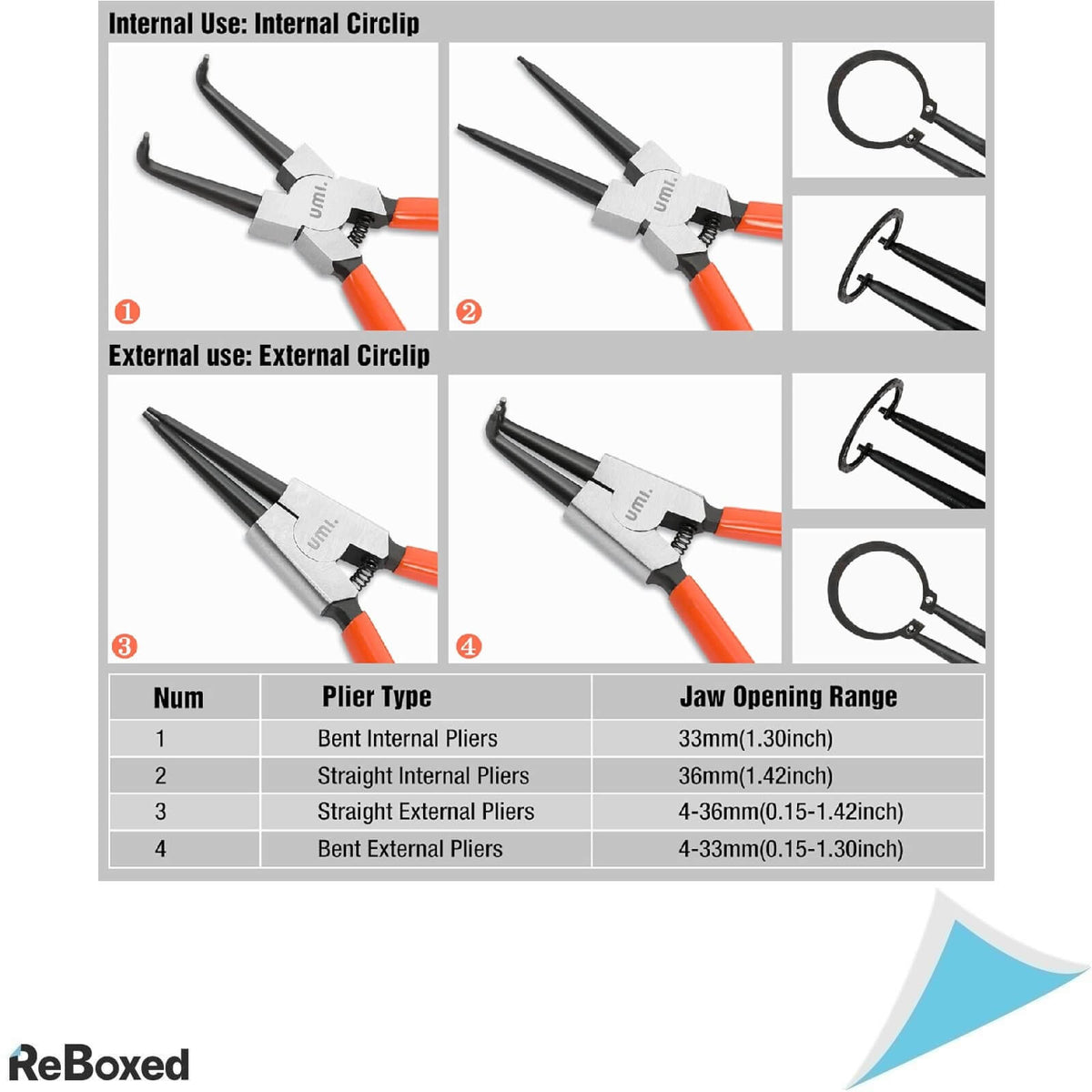 Umi Set 4 Clesti pentru Sigurante 180mm/7&quot;