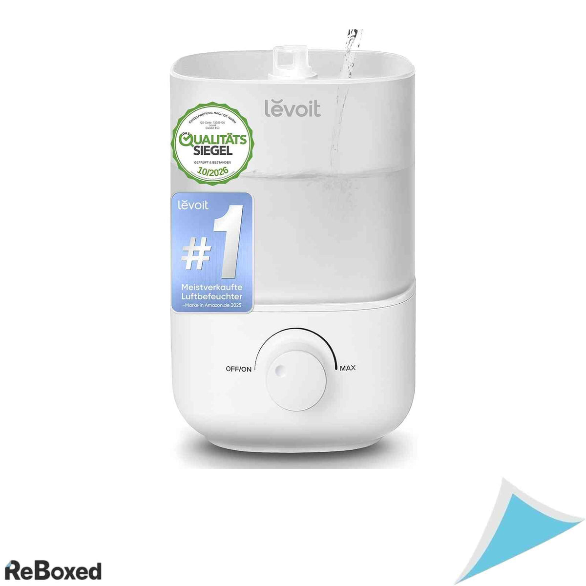 Umidificator de Aer pentru Dormitor Levoit Dual 150 Capacitate 2.5L Top-Fill Ultrasonic Ultra-Silentios 23dB Autonomie 25 Ore Rotativ 360 Grade Alb