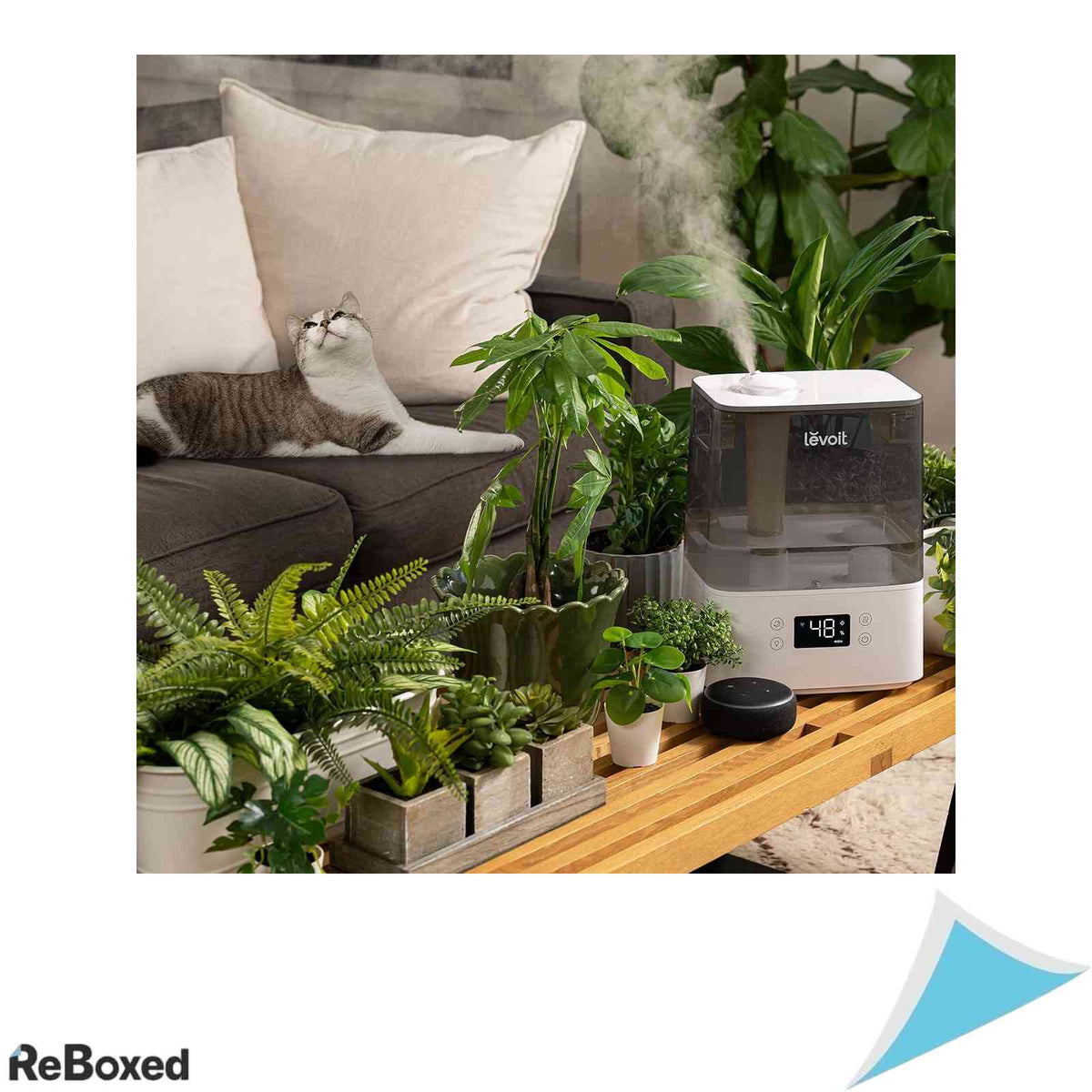 Umidificator de Aer Inteligent Levoit Classic 300S Capacitate 6L Top-Fill Ultrasonic Control Wi-Fi App Alexa si Google Assistant Silentios 27dB Negru/Alb