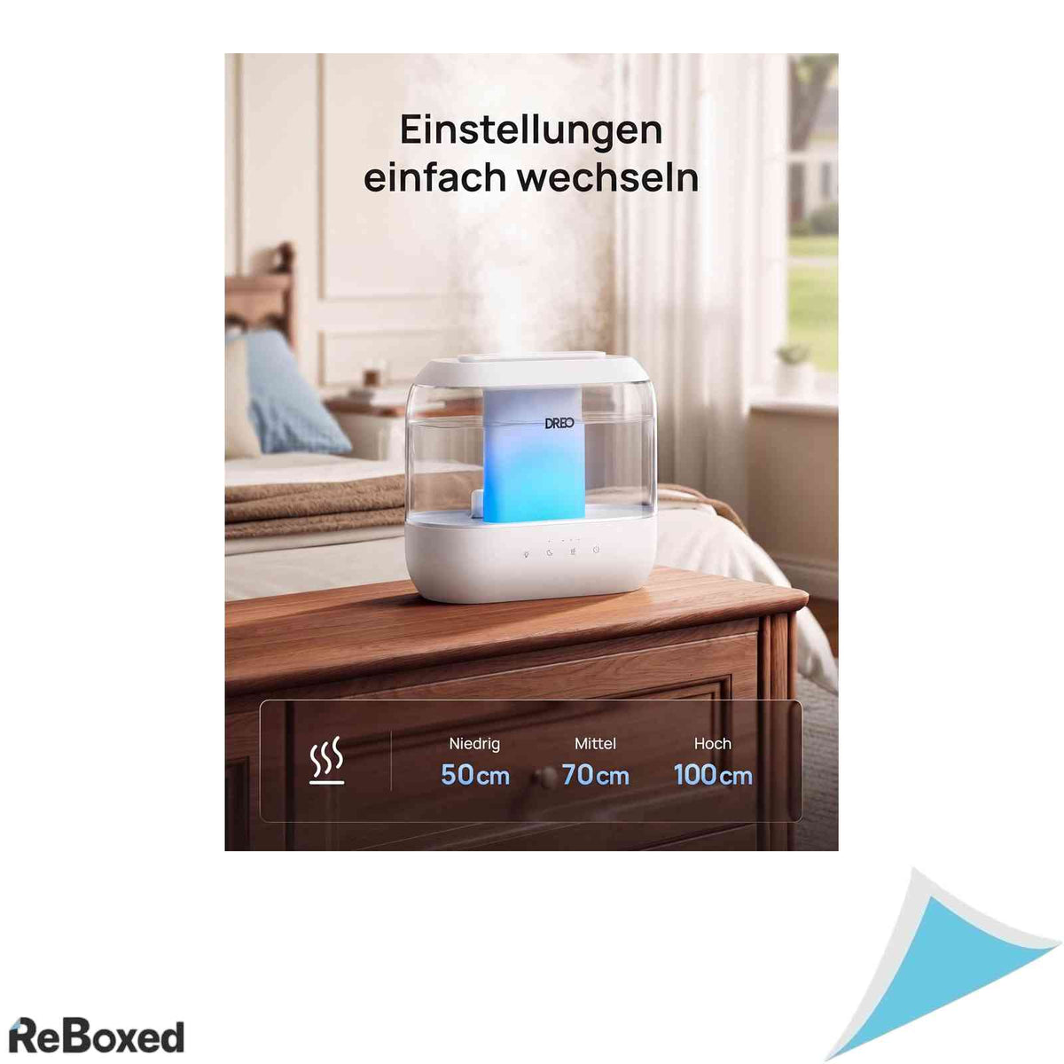 Umidificator de Aer cu Ultrasunete Dreo 4L Difuzor Arome si Lumina de Veghe Umidificare Top Fill Silentios