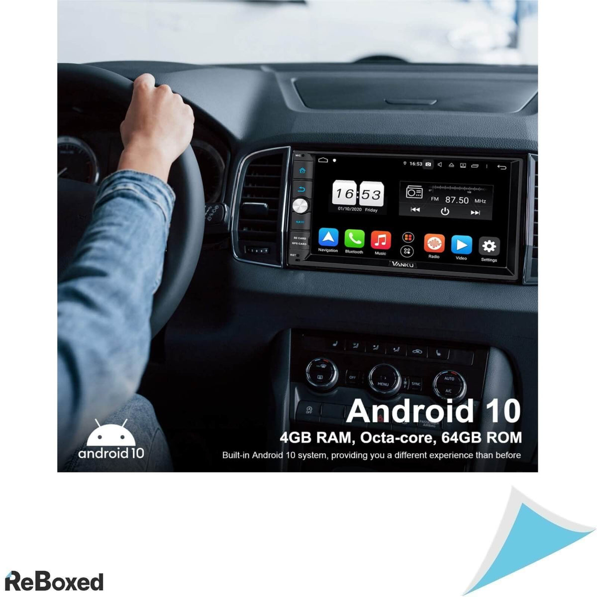 Vanku 7&quot; Android 10 Auto Radio Navigatie 64GB WiFi 4G Bluetooth