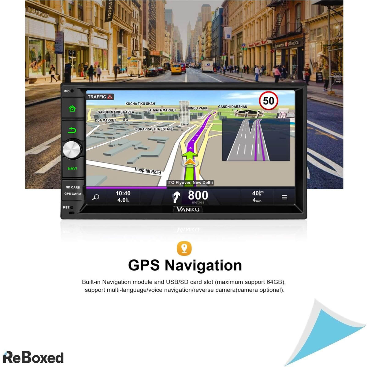 Vanku 7&quot; Android 10 Auto Radio Navigatie 64GB WiFi 4G Bluetooth