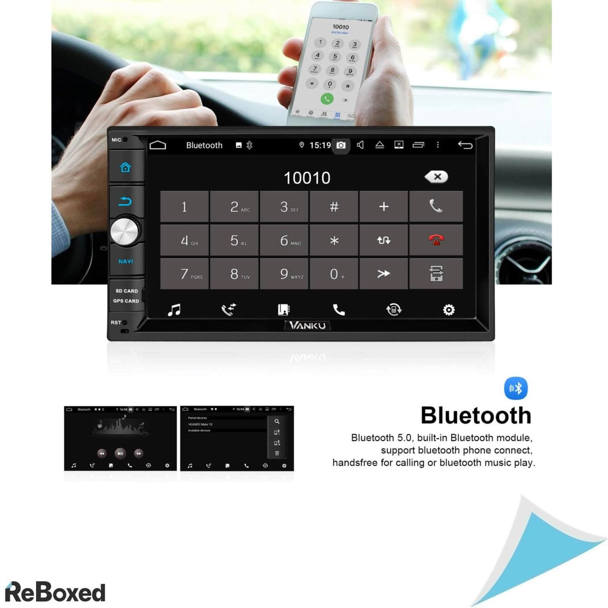 Vanku 7&quot; Android 10 Auto Radio Navigatie 64GB WiFi 4G Bluetooth