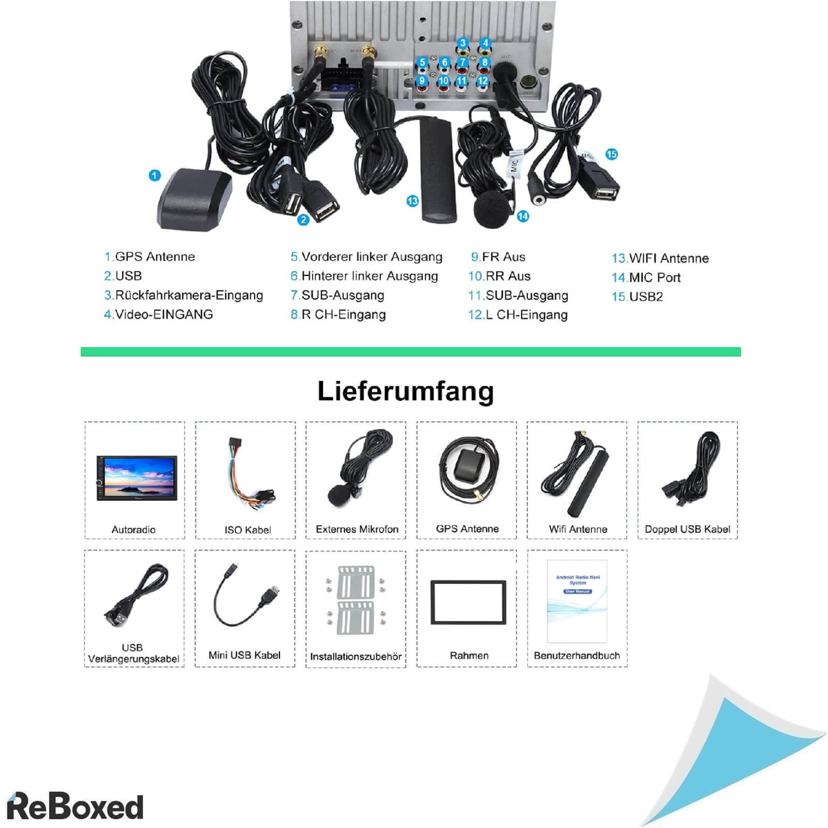 Vanku 7&quot; Android 11 Auto Radio Navigatie 32GB Bluetooth WiFi