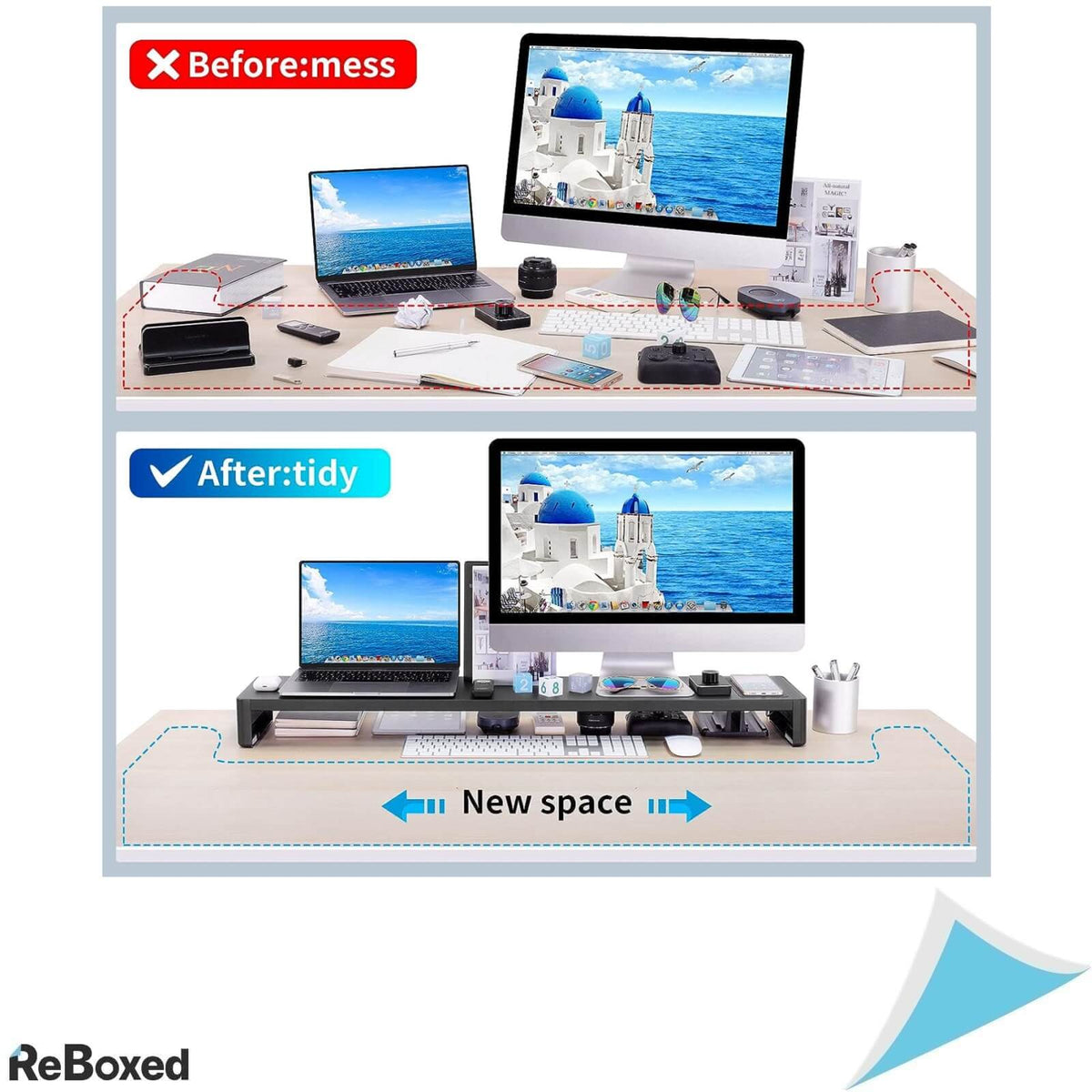 Vardeer Suport pentru Doua Monitoare din Aluminiu 4xHUB 3.0