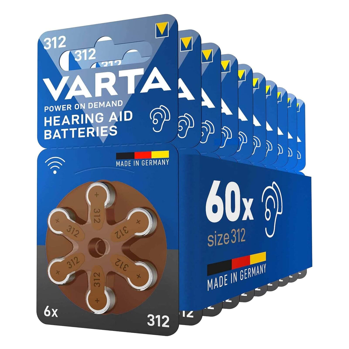 Varta 312 Baterii pentru Aparat Auditiv 1,45V 6 Bucati