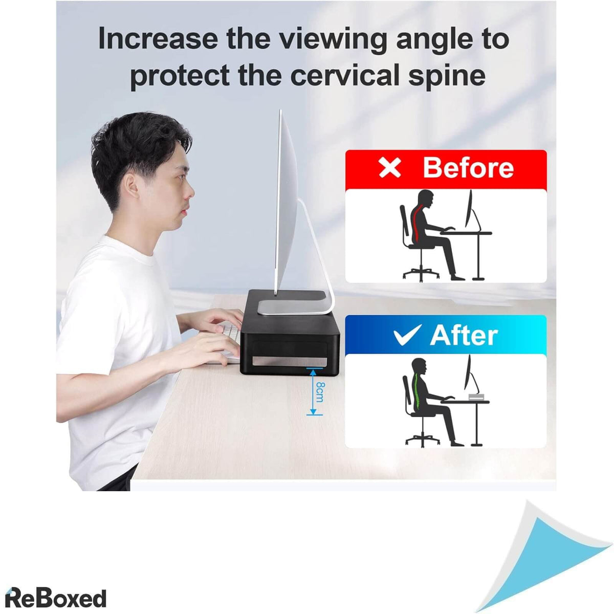 Vaydeer Suport Metalic pentru 2 Monitoare 32 Inch