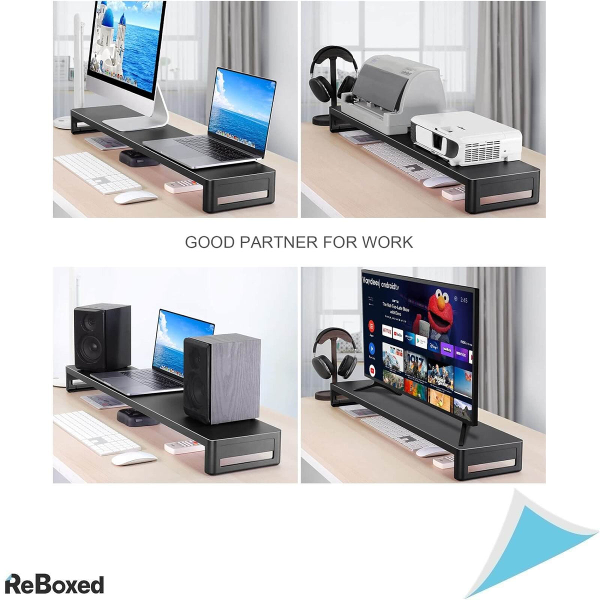 Vaydeer Suport Metalic pentru 2 Monitoare 32 Inch