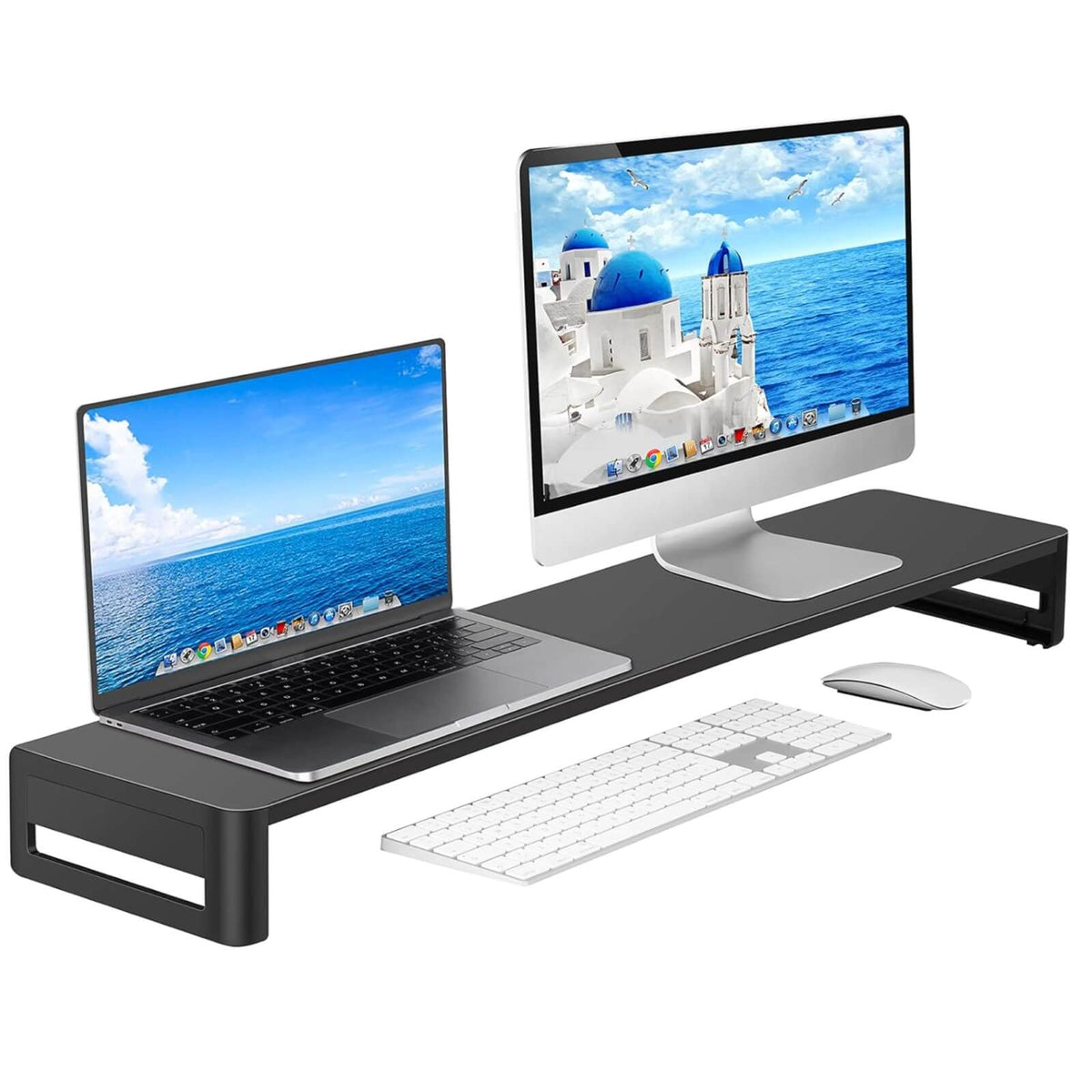 Vaydeer Suport Metalic pentru 2 Monitoare 32 Inch