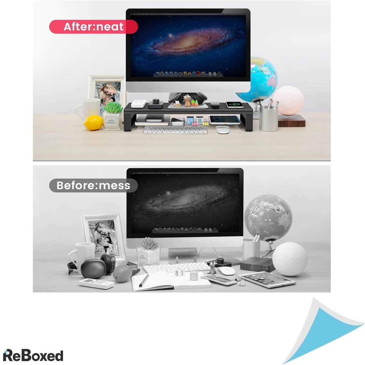 Vaydeer Suport pentru Monitor din Aluminiu 4xUSB 3.0