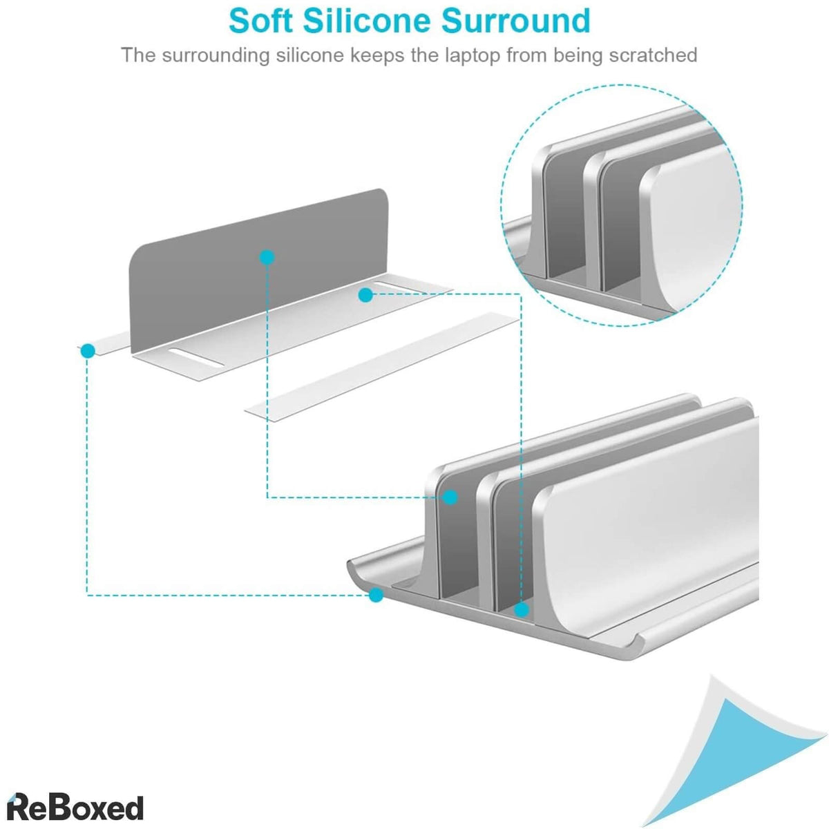 Vaydeer Suport Vertical pentru Laptop 4 in 1