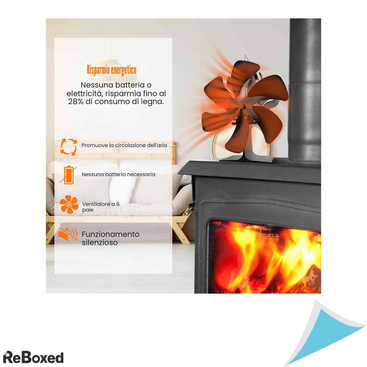 Ventilator Ecologic pentru Soba si Semineu bybule