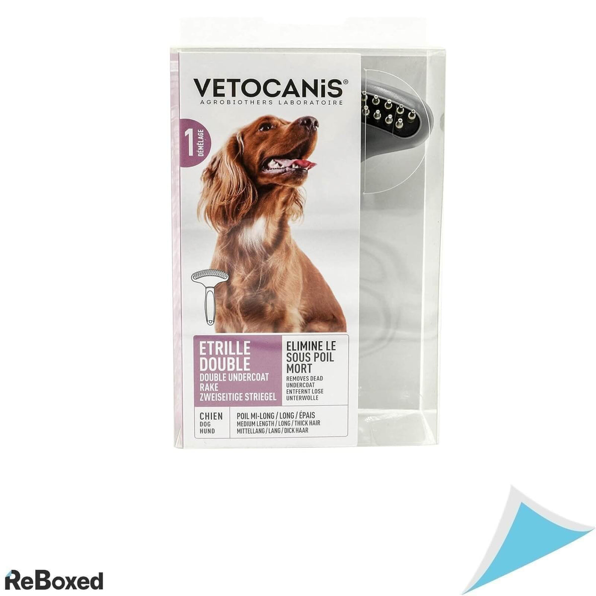 VETOCANIS Perie Dubla cu 18 Dinti pentru Caini