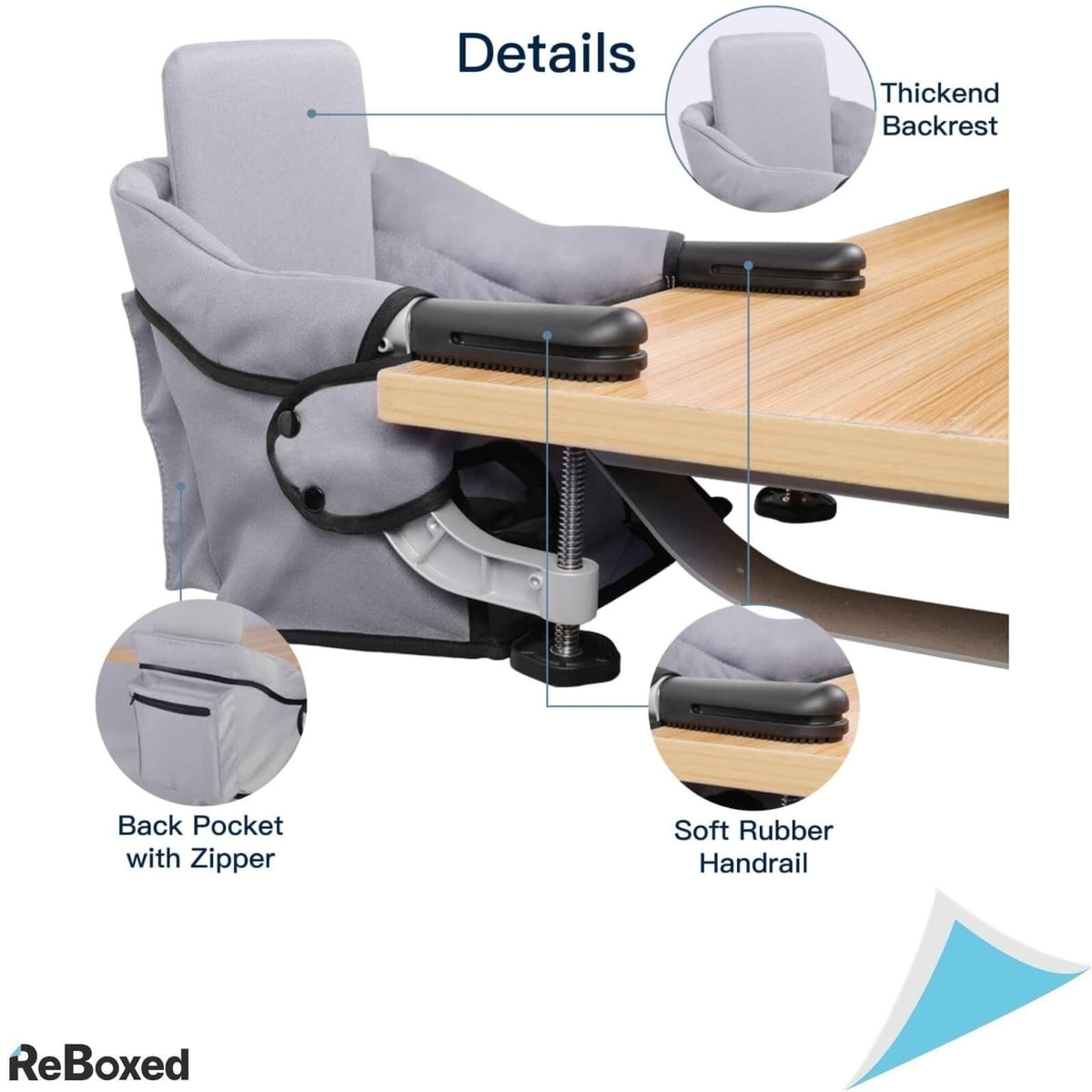 Vicktey Scaun Inalt pentru Bebelus cu Prindere Fixa