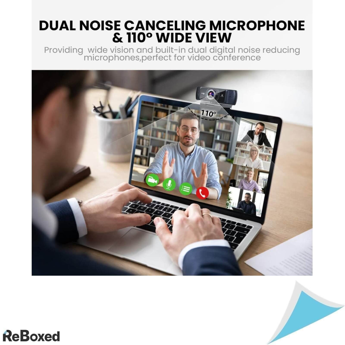 Vitade Webcam cu Microfon Stereo 1080P 60fps Full HD