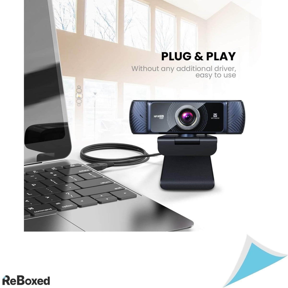 Vitade Webcam cu Microfon Stereo 1080P 60fps Full HD