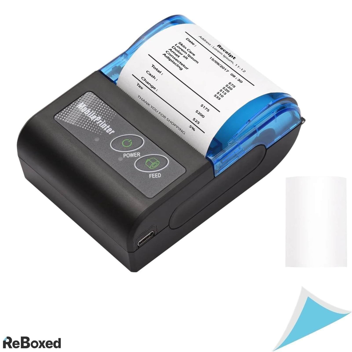 VL-Villore Mini Imprimanta Termica Portabila 58mm Bluetooth USB