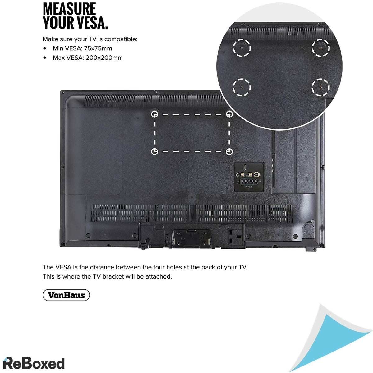 VonHaus Suport TV 23-42 Inch 30Kg Perete Tilt &amp; Swivel