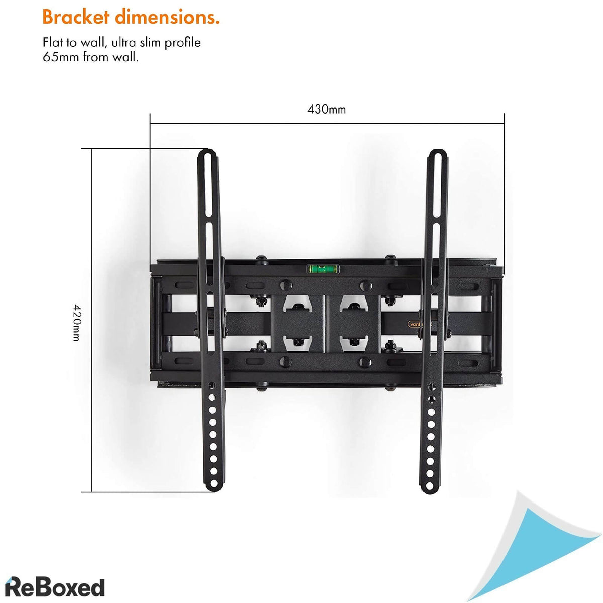 VonHaus Suport TV 23-56 Inch 45Kg Perete Extensibil 400x400mm