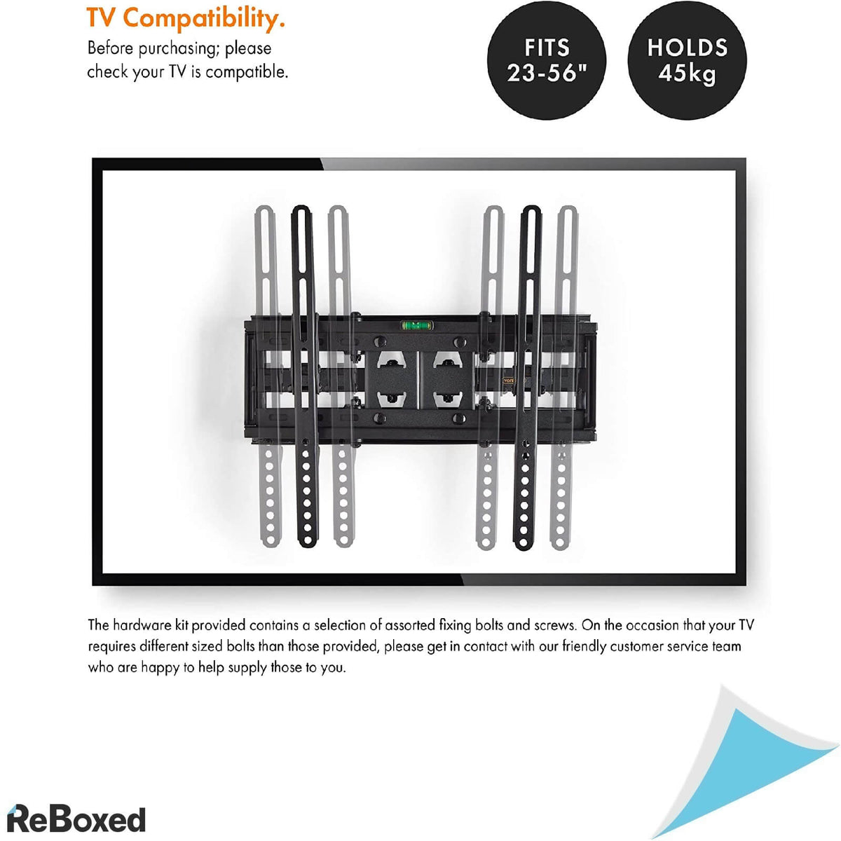 VonHaus Suport TV 23-56 Inch 45Kg Perete Extensibil 400x400mm