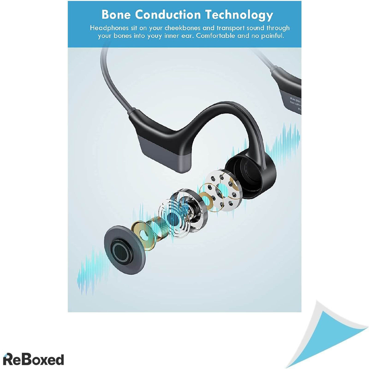 WANFEI Casti Conductie Osoasa Sport Cu Microfon BT 5.0 IP67 Negru