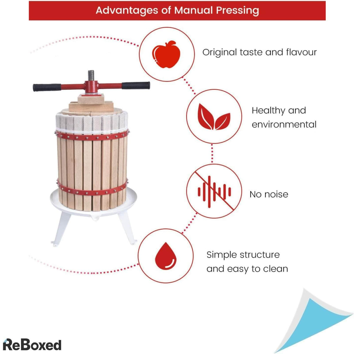 Wenhaus Presa de Fructe din Lemn 12L
