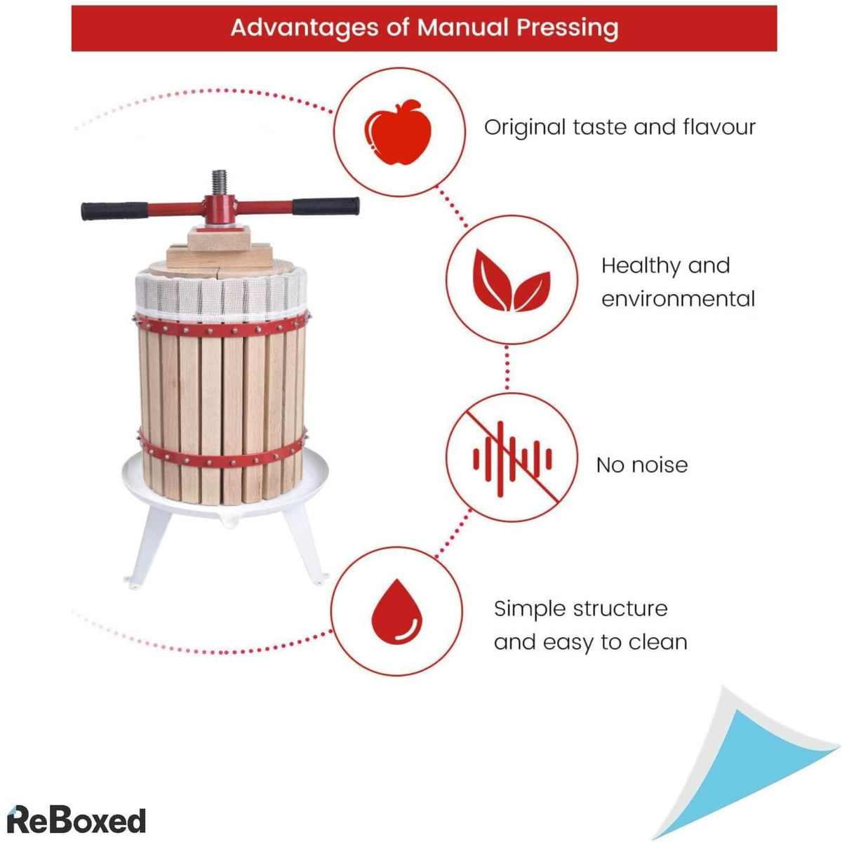Wenhaus Presa de Fructe din Lemn 6L