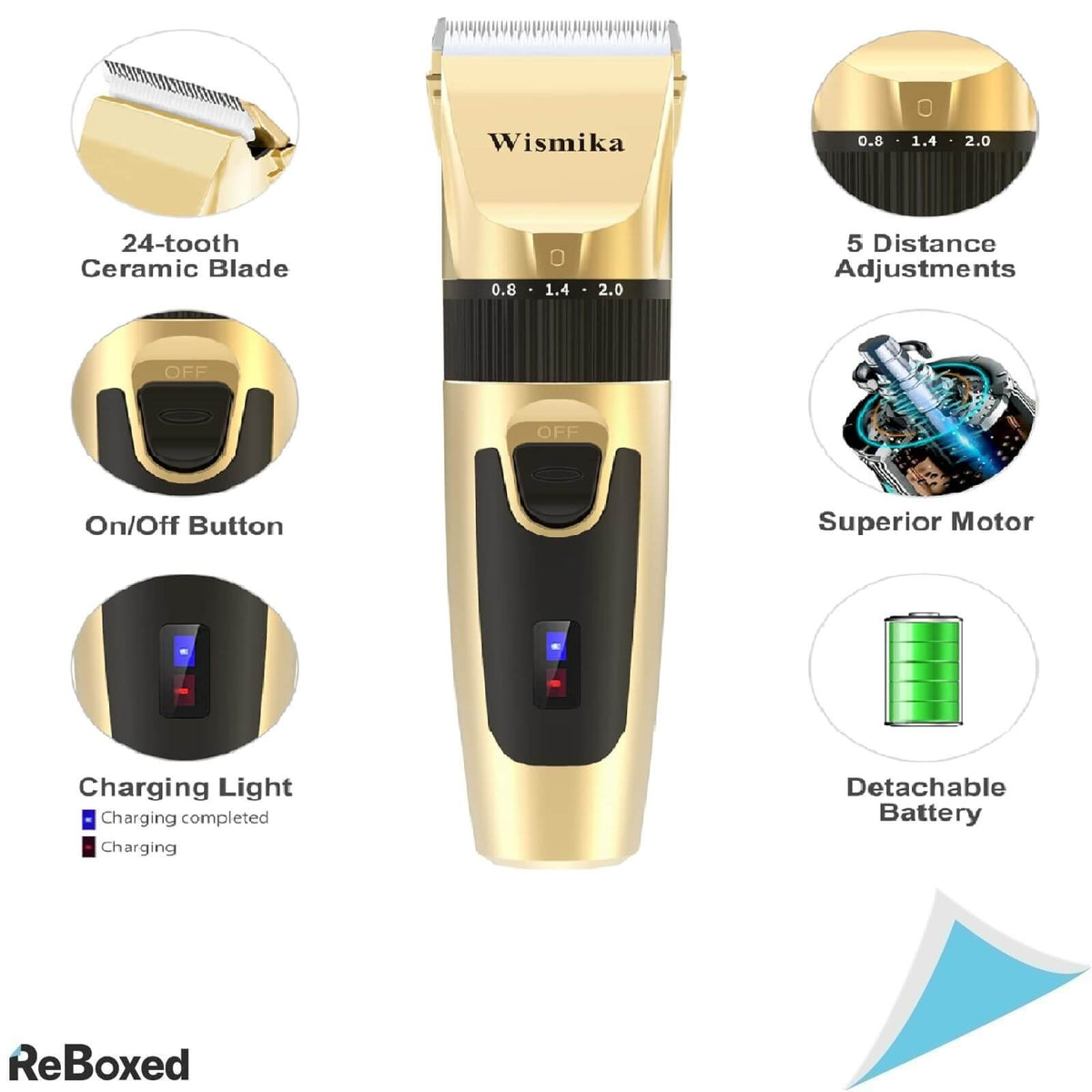 Wismika Masina de Tuns pentru Animale de Companie Fara Fir