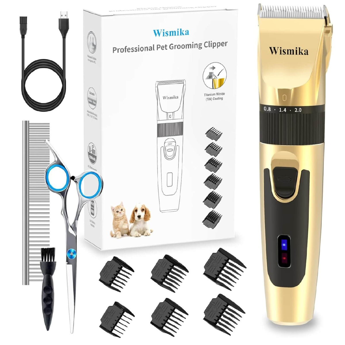 Wismika Masina de Tuns pentru Animale de Companie Fara Fir