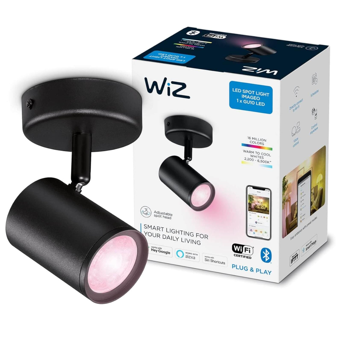 Wiz Imageo Spot LED Dimabil GU10 5W Wi-Fi RGB