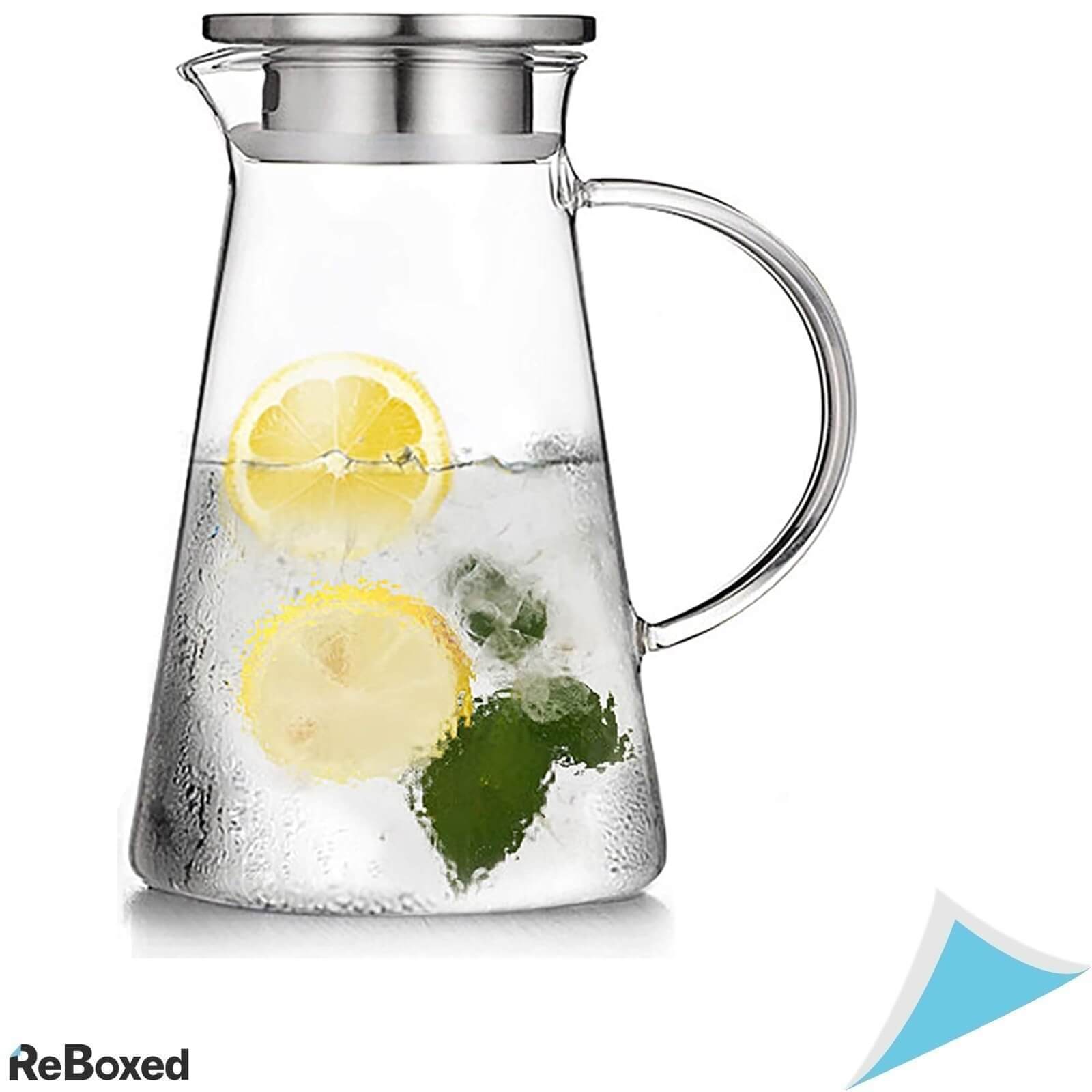 WuWeot Carafa 2L Sticla Borosilicata si Capac din Otel