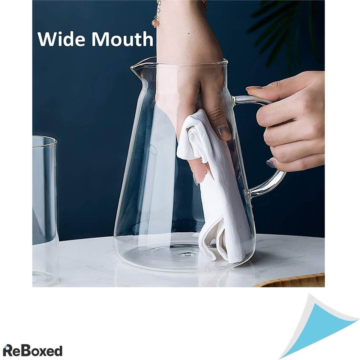 WuWeot Carafa 2L Sticla Borosilicata si Capac din Otel