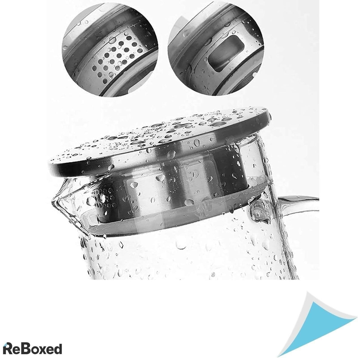 WuWeot Carafa 2L Sticla Borosilicata si Capac din Otel