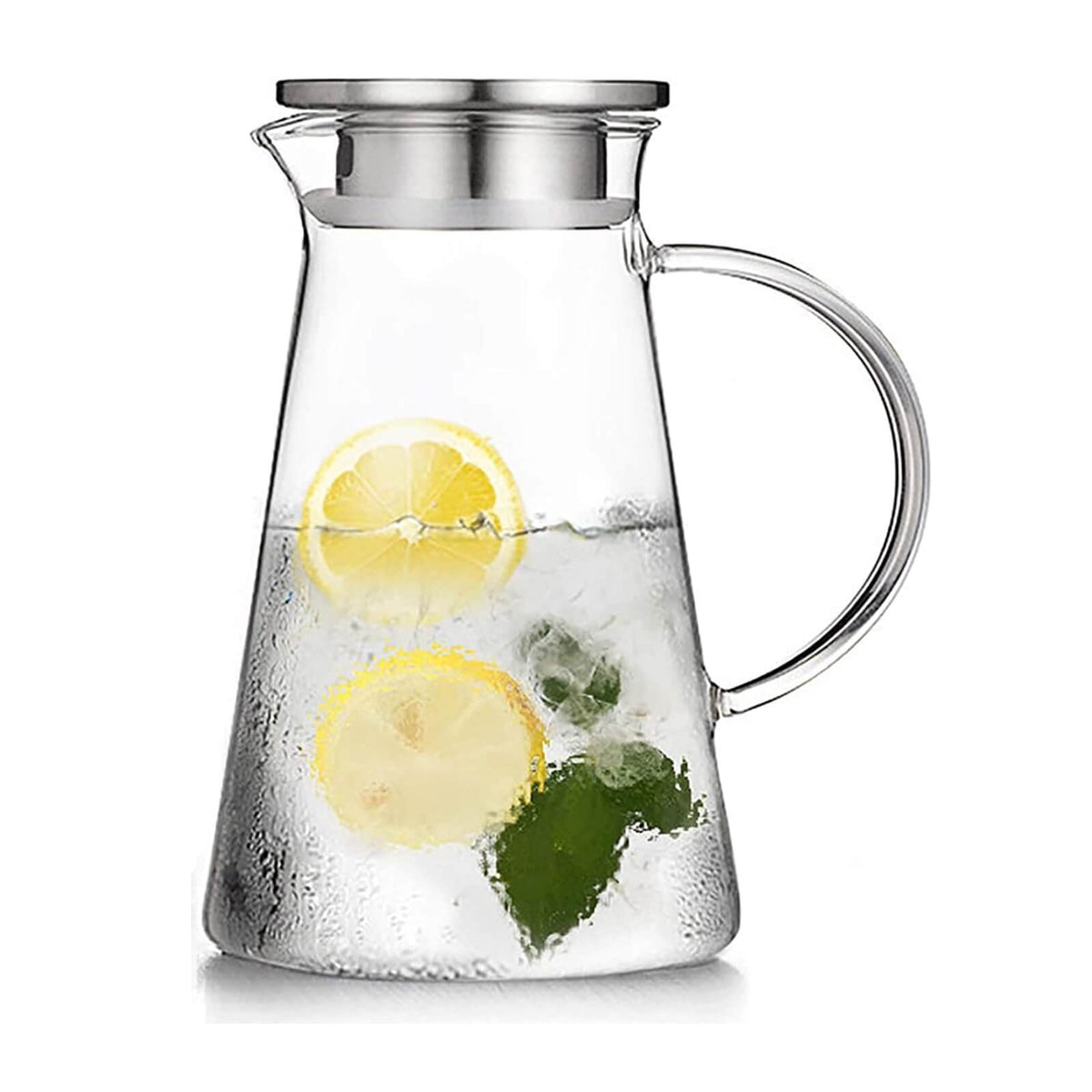 WuWeot Carafa 2L Sticla Borosilicata si Capac din Otel