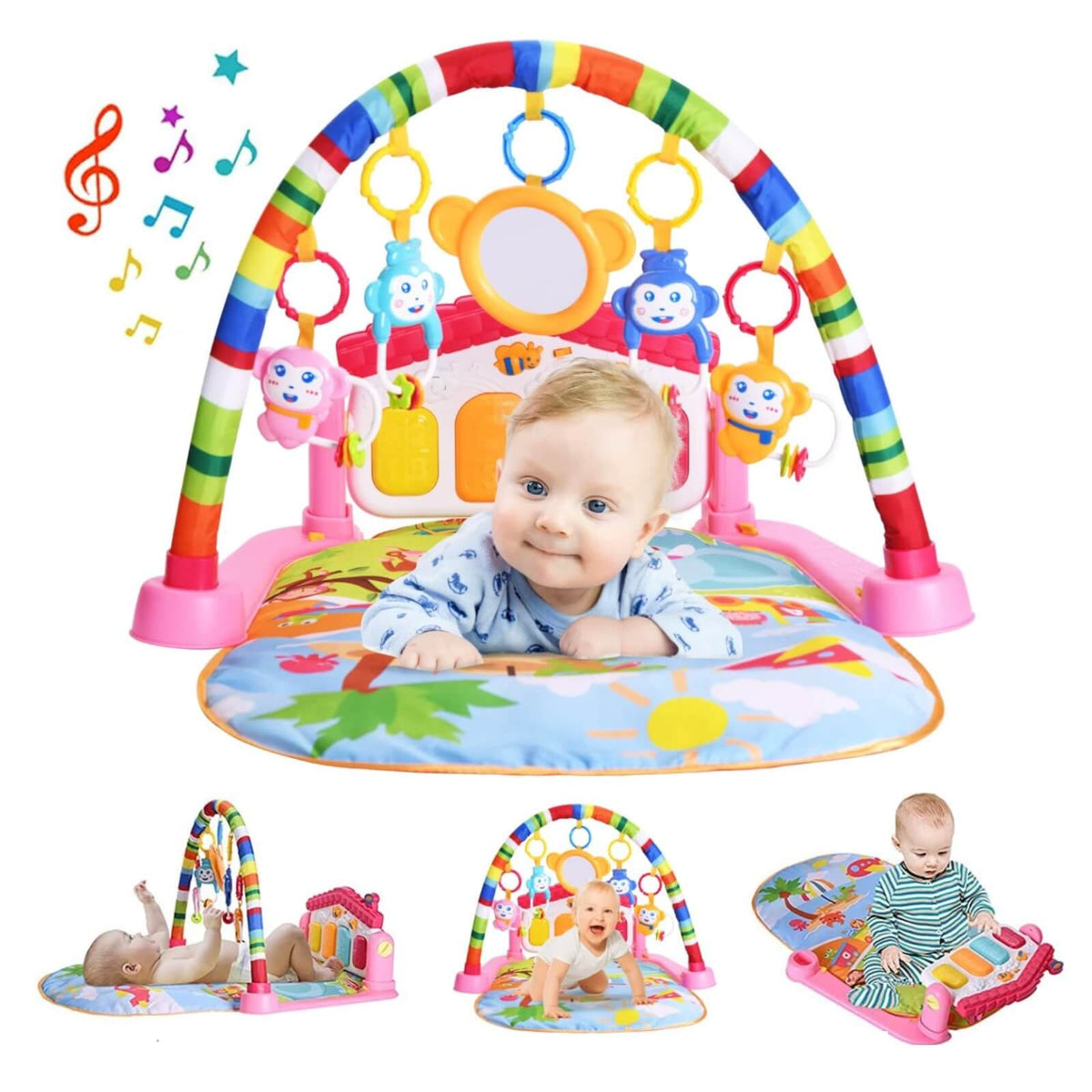 Wyswyg Kick Piano Gym Covoras de Joaca pentru Bebelusi