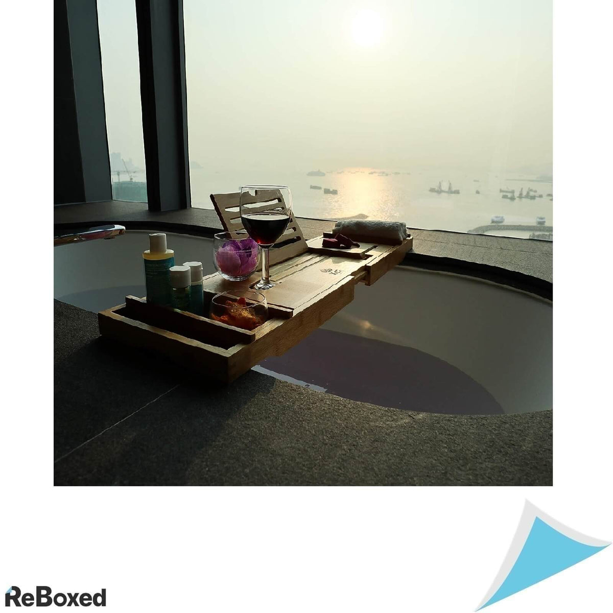 XcE Tava de Baie Extensibila 70-100 cm din Bambus  Solid