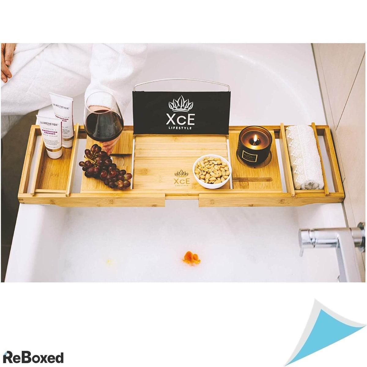 XcE Tava de Baie Extensibila 70-100 cm din Bambus