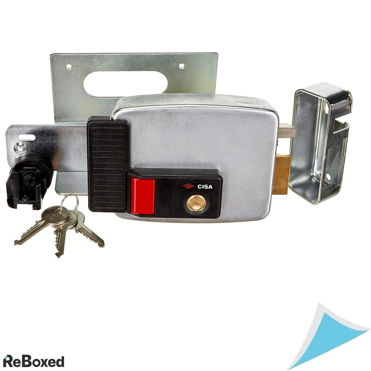 Yala Electrica CISA 12V, Montaj pe Poarta sau Usa Metalica, Zincata, Deschidere cu Cheie sau Buton