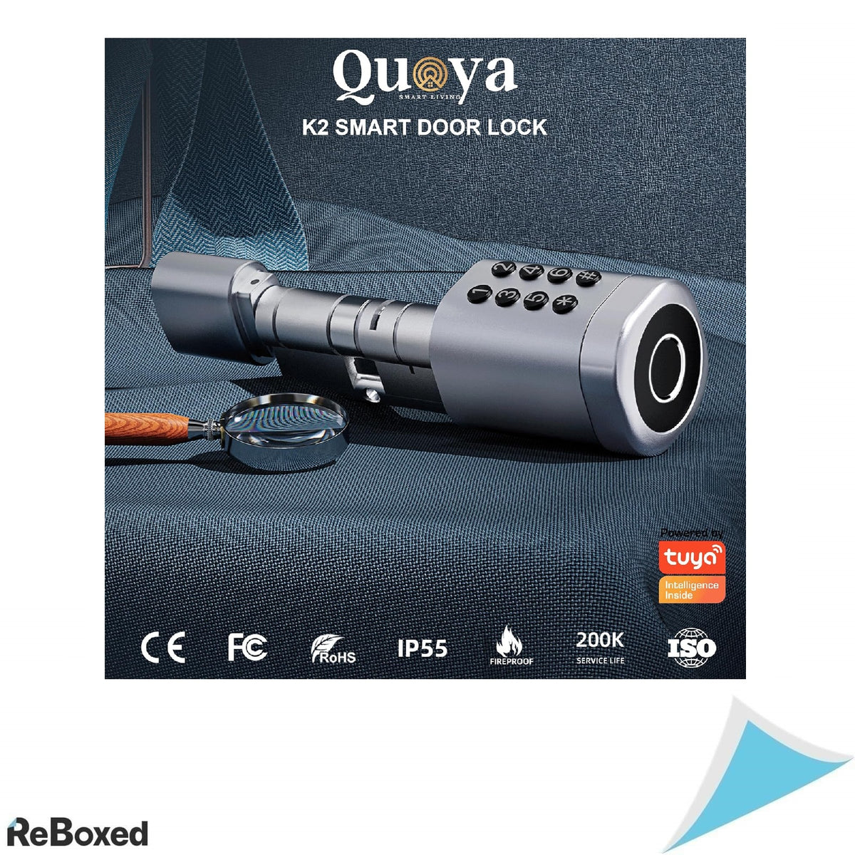 Yala inteligenta QUOYA K2 – cilindru Euro smart, 5 metode de deblocare, rezistenta la apa IP55