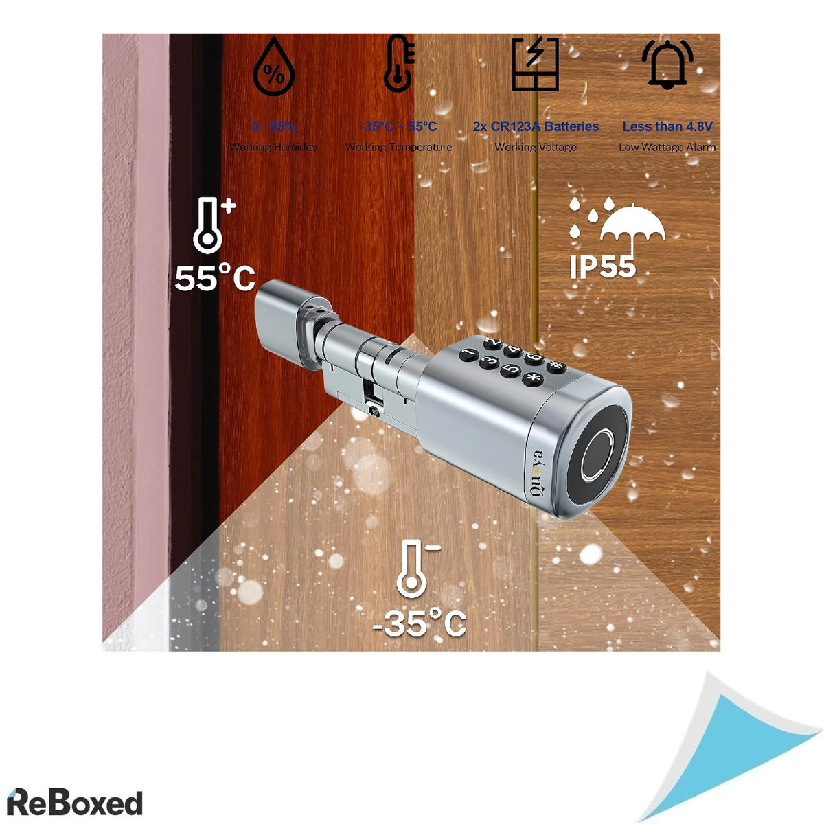 Yala inteligenta QUOYA K2 – cilindru Euro smart, 5 metode de deblocare, rezistenta la apa IP55