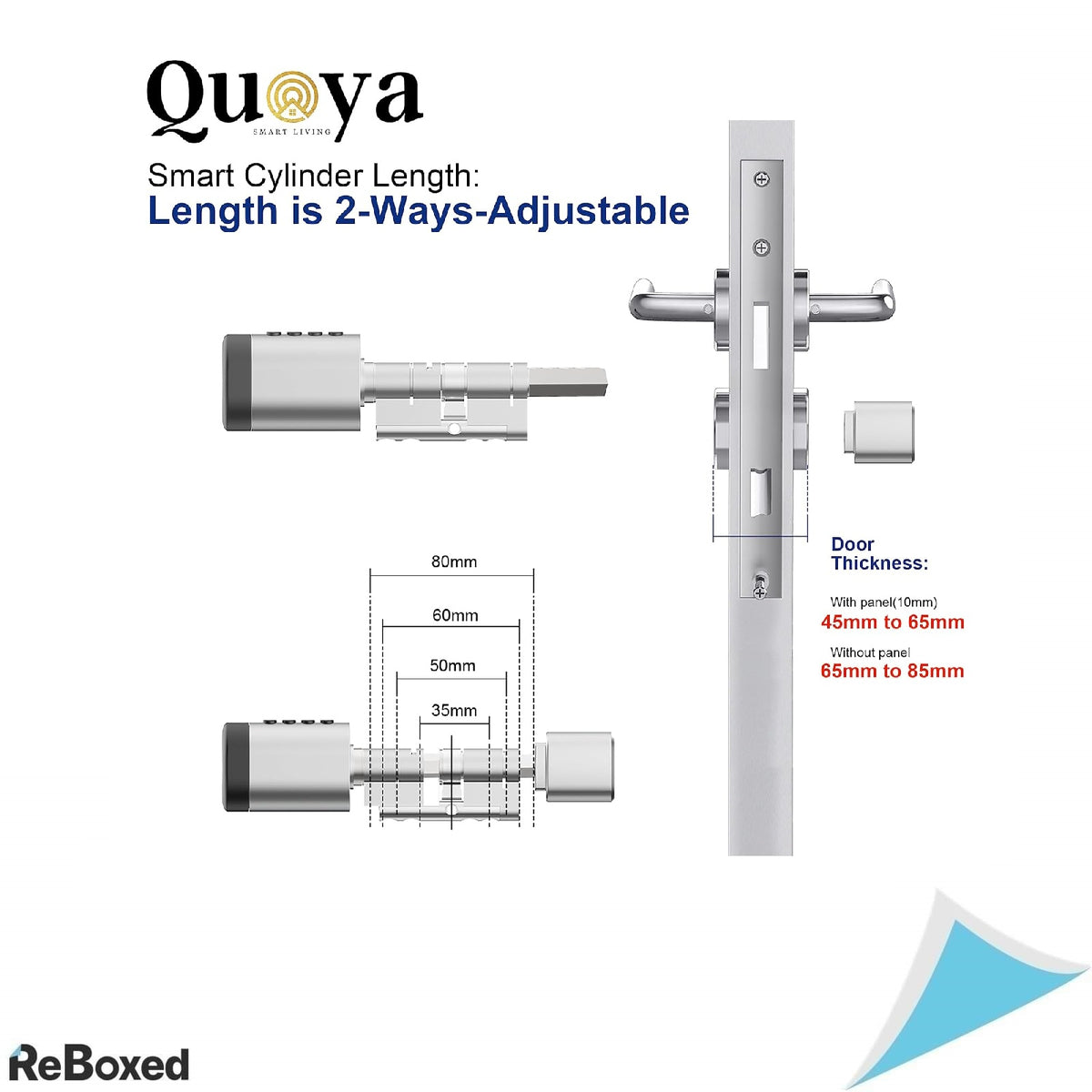 Yala inteligenta QUOYA K2 – cilindru Euro smart, 5 metode de deblocare, rezistenta la apa IP55
