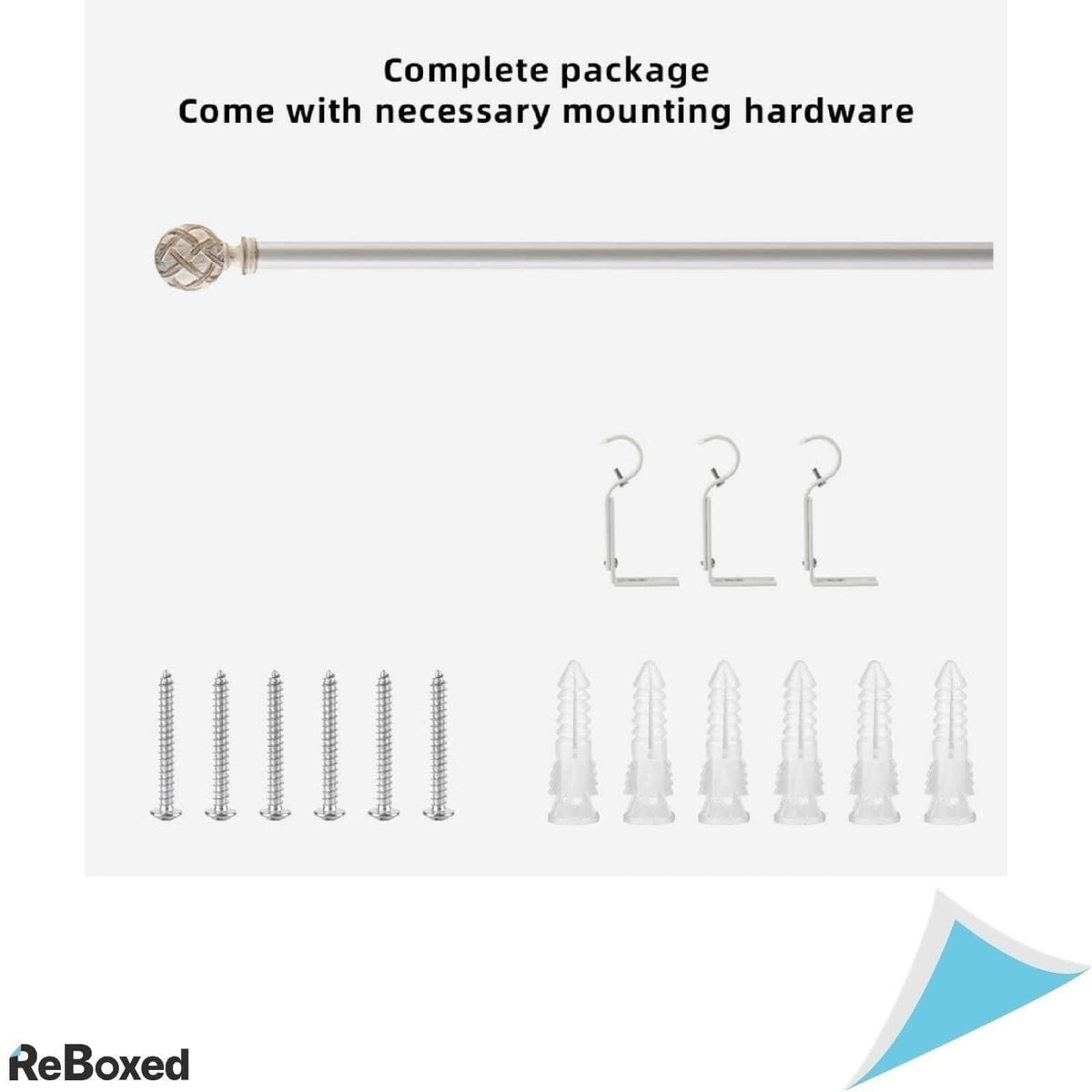 Ycolnaefllr Tija Galerie Metal Draperii si Perdele Bila Alb Maro Deschis