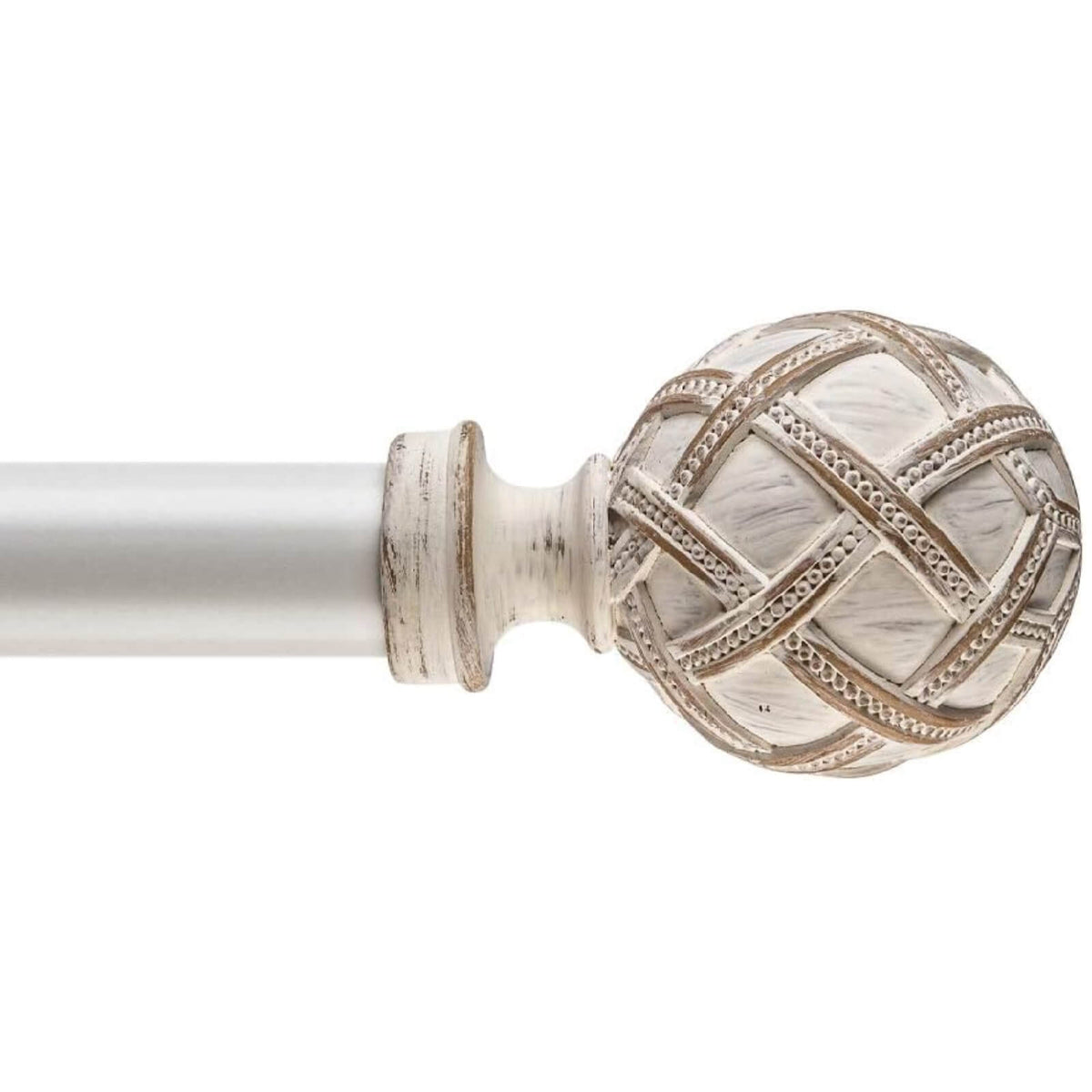 Ycolnaefllr Tija Galerie Metal Draperii si Perdele Bila Alb Maro Deschis